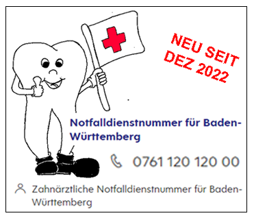 Neue zahnärztliche Notfallnummer in Baden-Württemberg